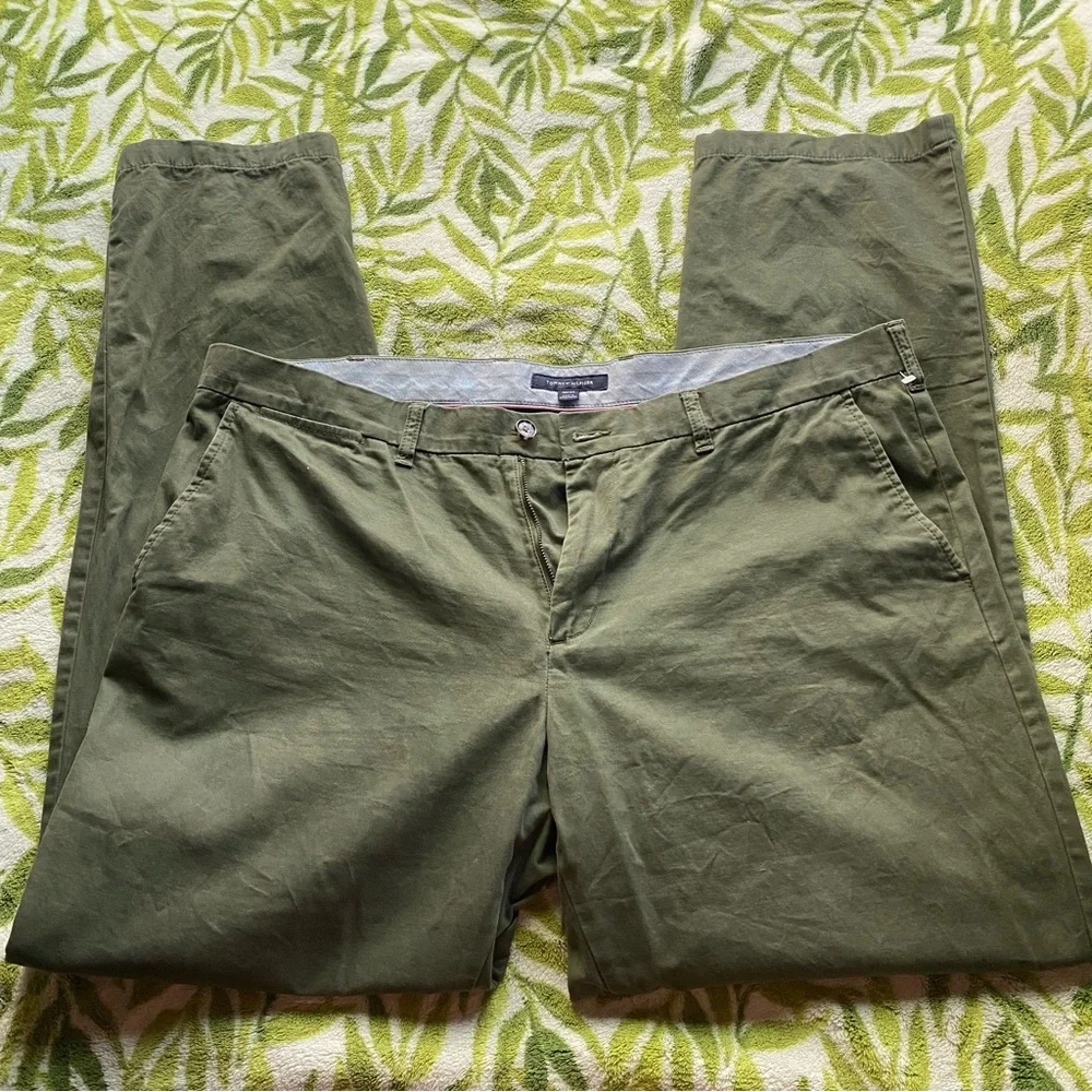 TOMMY HILFIGER 100% Cotton Khaki Dress Pants - Picture 1 of 6